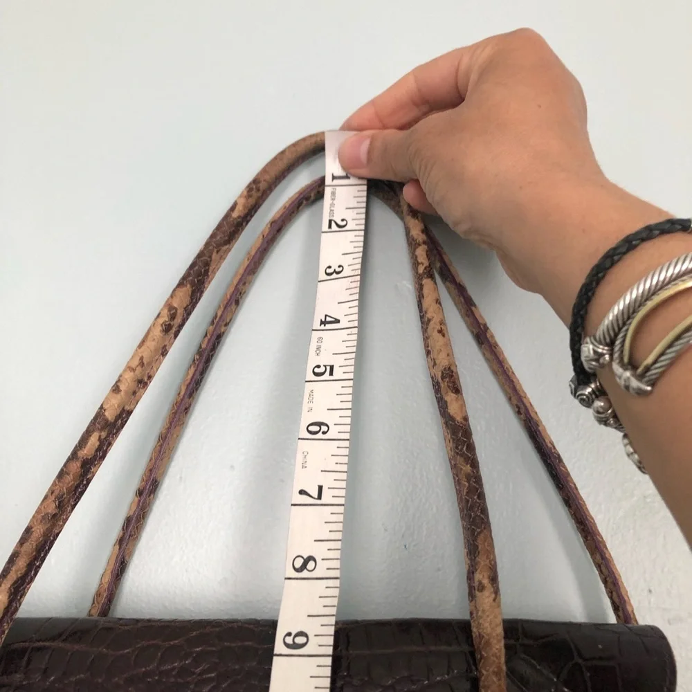 Claudia‎ Firenze Brown Snakeskin Satchel